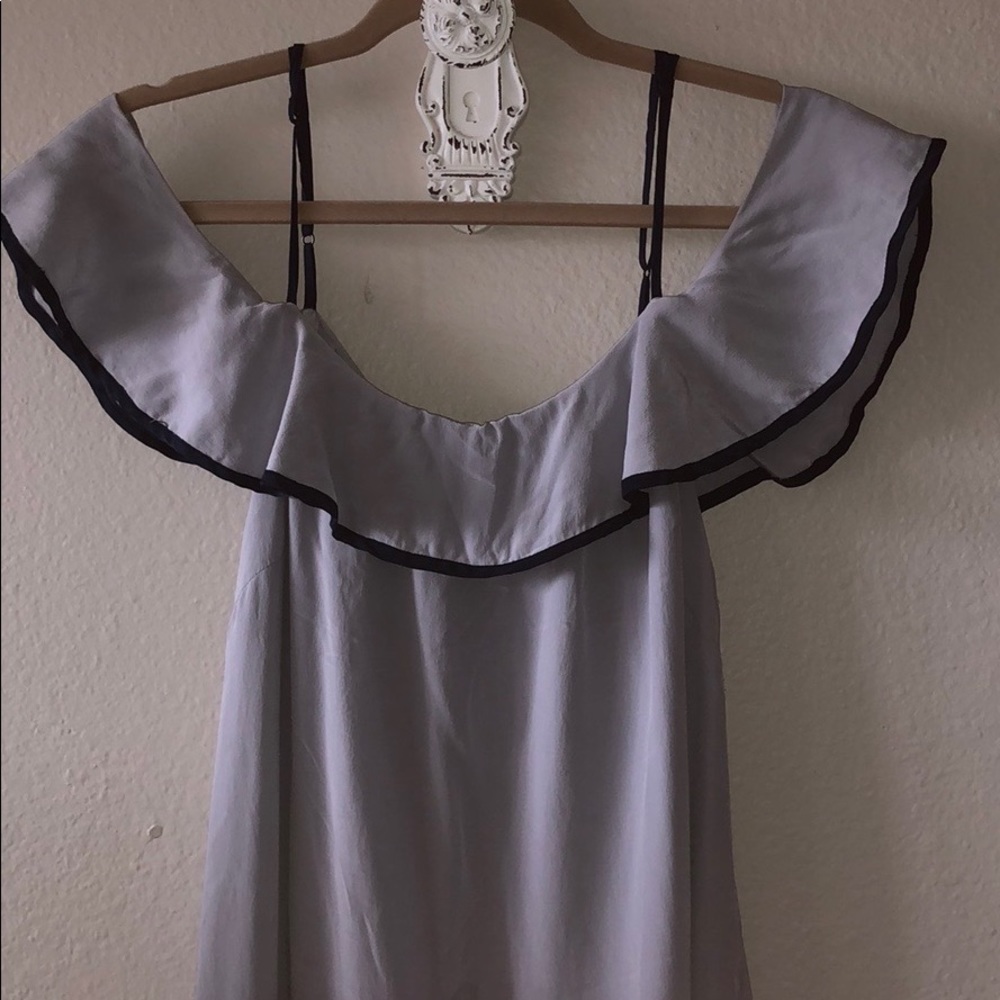 GOLD HAWK - CARMEN SILK OPEN-SHOULDER DRESS(NWOT)
